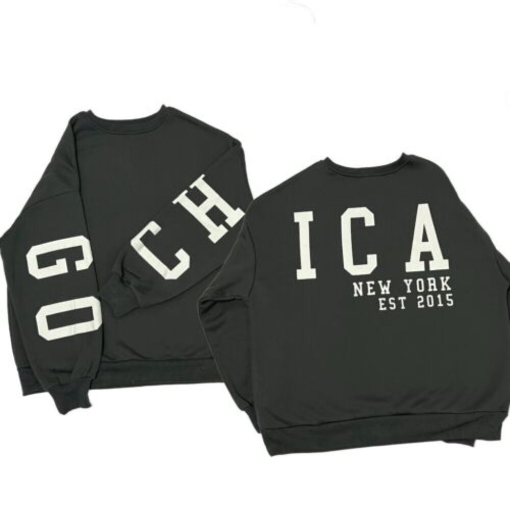 Katch-me Chicago New York Print Sweatshirt S Bordeaux Brushed Lining